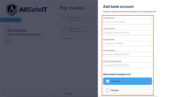 AllSafe IT Payment Portal — screenshot step 7.